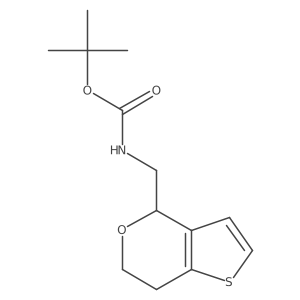 tert-butyl (6,7-dihydro-4H-thieno[3,2-c]pyran-4-yl)methylcarbamate结构式