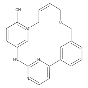 (E)-6,11-Dioxa-3-aza-2(4,2)-pyrimidina-1,4(1,3)-dibenzenacyclododecaphan-8-en-44-ol结构式