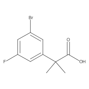 2-(3-Bromo-5-fluorophenyl)-2-methylpropanoic acid Structure