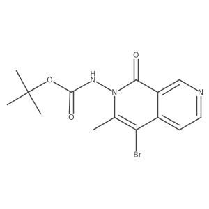 (4-bromo-3-methyl-1-oxo-1H-[2,7]naphthyridin-2-yl)-carbamic acid tert-butyl ester Structure