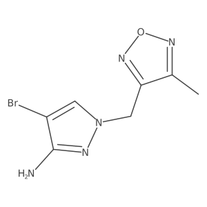 4-bromo-1-[(4-methyl-1,2,5-oxadiazol-3-yl)methyl]-1H-pyrazol-3-amine Structure