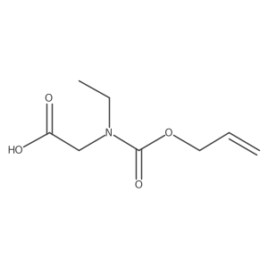 2-{Ethyl[(prop-2-en-1-yloxy)carbonyl]amino}acetic acid结构式