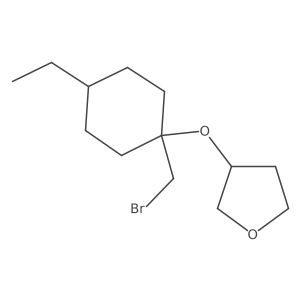 3-((1-(Bromomethyl)-4-ethylcyclohexyl)oxy)tetrahydrofuran Structure