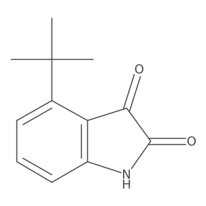 4-(tert-Butyl)indoline-2,3-dione结构式