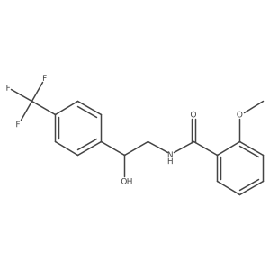 N-(2-hydroxy-2-(4-(trifluoromethyl)phenyl)ethyl)-2-methoxybenzamide结构式
