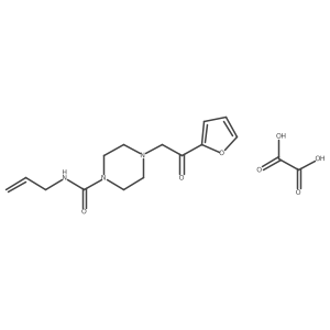 N-allyl-4-(2-(furan-2-yl)-2-oxoethyl)piperazine-1-carboxamide oxalate结构式