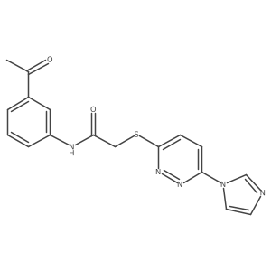 2-((6-(1H-imidazol-1-yl)pyridazin-3-yl)thio)-N-(3-acetylphenyl)acetamide Structure