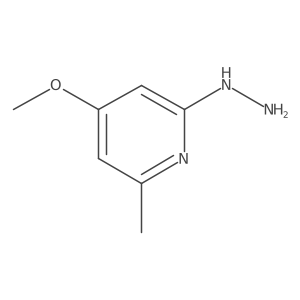 2-Hydrazineyl-4-methoxy-6-methylpyridine结构式