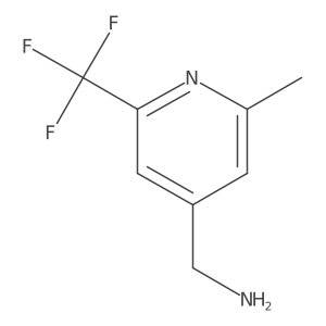 [2-Methyl-6-(trifluoromethyl)pyridin-4-YL]methylamine结构式