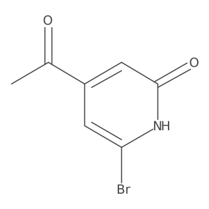 1-(2-Bromo-6-hydroxypyridin-4-YL)ethanone Structure