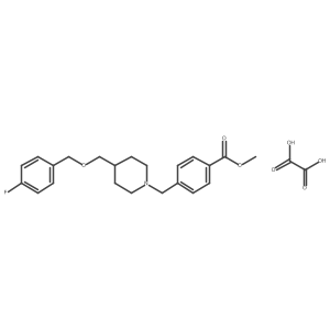 Methyl 4-((4-(((4-fluorobenzyl)oxy)methyl)piperidin-1-yl)methyl)benzoate oxalate结构式