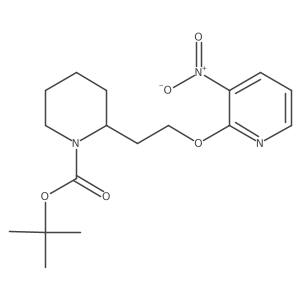 tert-Butyl 2-(2-((3-nitropyridin-2-yl)oxy)ethyl)piperidine-1-carboxylate结构式