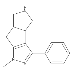 (3bS,6aS)-1-methyl-3-phenyl-3b,4,5,6,6a,7-hexahydro-1H-pyrrolo[3',4':3,4]cyclopenta[1,2-c]pyrazole结构式