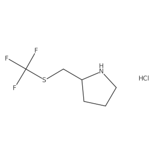 2-((Trifluoromethylthio)methyl)pyrrolidinehydrochloride Structure