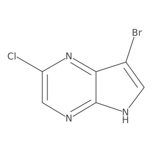 7-Bromo-2-chloro-5H-pyrrolo[2,3-b]pyrazine结构式