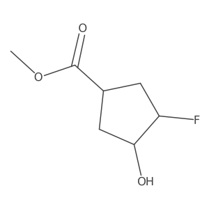 (3R,4R)-methyl 3-fluoro-4-hydroxycyclopentanecarboxylate Structure