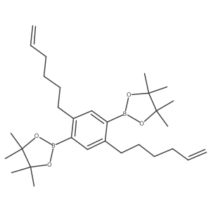 2,2'-(2,5-Di(hex-5-en-1-yl)-1,4-phenylene)bis(4,4,5,5-tetramethyl-1,3,2-dioxaborolane) Structure