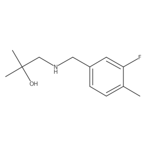 1-{[(3-Fluoro-4-methylphenyl)methyl]amino}-2-methylpropan-2-ol结构式