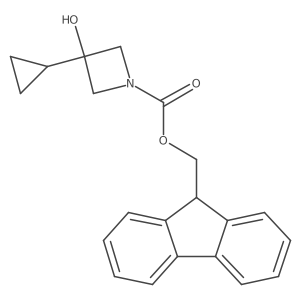 (9H-fluoren-9-yl)methyl 3-cyclopropyl-3-hydroxyazetidine-1-carboxylate Structure