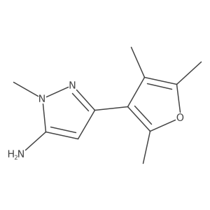 1-Methyl-3-(2,4,5-trimethylfuran-3-yl)-1h-pyrazol-5-amine结构式