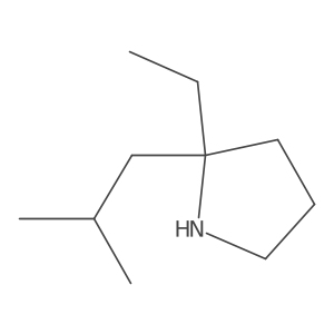 2-Ethyl-2-(2-methylpropyl)pyrrolidine Structure