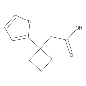 2-[1-(Furan-2-yl)cyclobutyl]acetic acid Structure