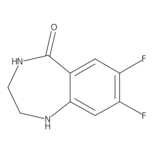 7,8-difluoro-2,3,4,5-tetrahydro-1H-1,4-benzodiazepin-5-one Structure