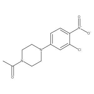 1-(4-(3-Chloro-4-nitrophenyl)piperazin-1-yl)ethanone结构式