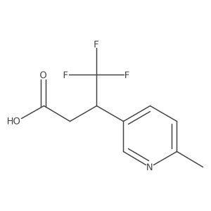 4,4,4-Trifluoro-3-(6-methylpyridin-3-yl)butanoic acid Structure
