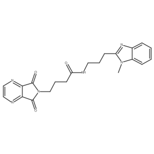4-(5,7-dioxo-5,7-dihydro-6H-pyrrolo[3,4-b]pyrazin-6-yl)-N-[3-(1-methyl-1H-benzimidazol-2-yl)propyl]butanamide结构式