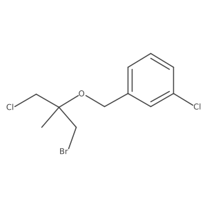 1-{[(1-Bromo-3-chloro-2-methylpropan-2-yl)oxy]methyl}-3-chlorobenzene结构式