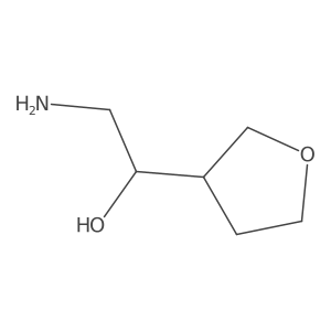 (1S)-2-Amino-1-(oxolan-3-yl)ethan-1-ol Structure