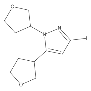3-Iodo-1,5-bis(tetrahydro-3-furanyl)-1h-pyrazole Structure