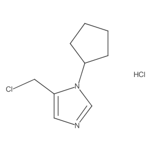 5-(Chloromethyl)-1-cyclopentyl-1H-imidazole hydrochloride结构式