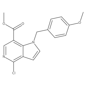 methyl 4-chloro-1-(4-methoxybenzyl)-1H-pyrrolo[3,2-c]pyridine-7-carboxylate结构式