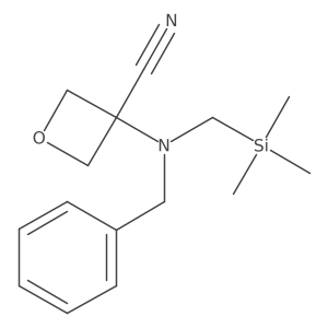 3-(Benzyl-trimethylsilanylmethyl-amino)-oxetane-3-carbonitrile结构式
