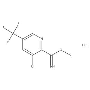 Methyl 3-chloro-5-(trifluoromethyl)pyridine-2-carboximidate hydrochloride结构式