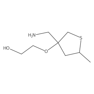 2-{[3-(Aminomethyl)-5-methylthiolan-3-yl]oxy}ethan-1-ol结构式