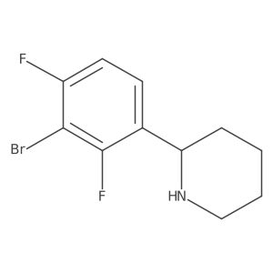 2-(3-Bromo-2,4-difluorophenyl)piperidine结构式