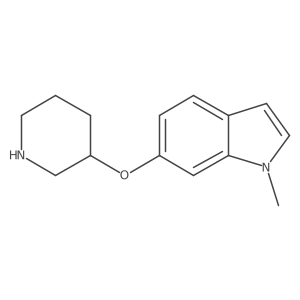 1-methyl-6-(piperidin-3-yloxy)-1H-indole结构式