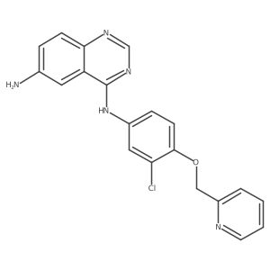 6-Amino-4-[3-chloro-4-(2-pyridylmethoxy)anilino]quinazoline结构式