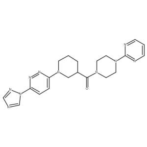 (1-(6-(1H-1,2,4-triazol-1-yl)pyridazin-3-yl)piperidin-3-yl)(4-(pyrimidin-2-yl)piperazin-1-yl)methanone结构式