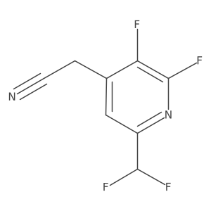 2-(6-(Difluoromethyl)-2,3-difluoropyridin-4-yl)acetonitrile结构式