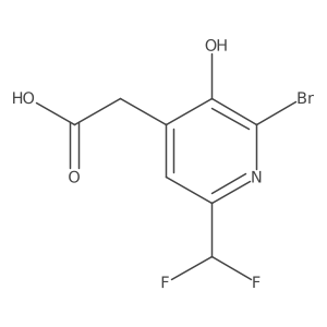 2-(2-Bromo-6-(difluoromethyl)-3-hydroxypyridin-4-yl)acetic acid结构式