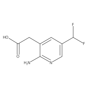 2-(2-Amino-5-(difluoromethyl)pyridin-3-yl)acetic acid结构式