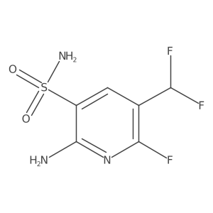 2-Amino-5-(difluoromethyl)-6-fluoropyridine-3-sulfonamide结构式
