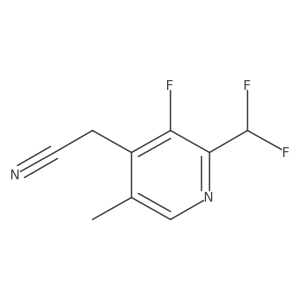 2-(Difluoromethyl)-3-fluoro-5-methylpyridine-4-acetonitrile结构式