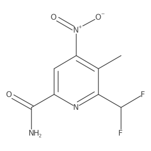 2-(Difluoromethyl)-3-methyl-4-nitropyridine-6-carboxamide结构式