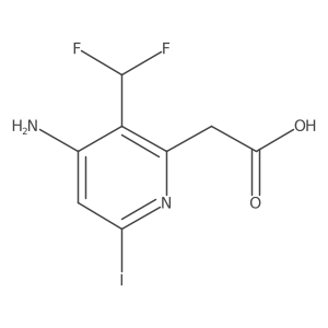 2-(4-Amino-3-(difluoromethyl)-6-iodopyridin-2-yl)acetic acid结构式