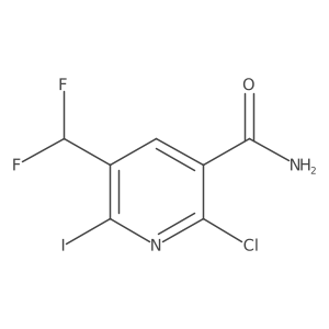 2-Chloro-5-(difluoromethyl)-6-iodonicotinamide结构式